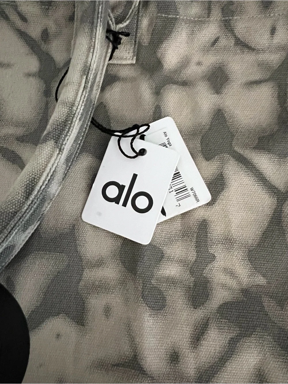 ALO Yoga Taupe and Grey Tie-Dye Canvas Tote